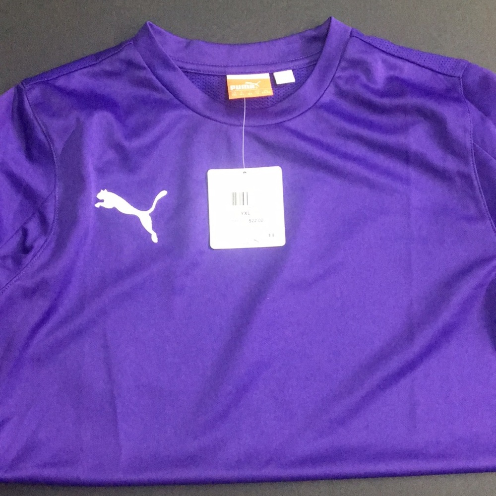 Puma Yourh XL Purple Team Shirt white Trim